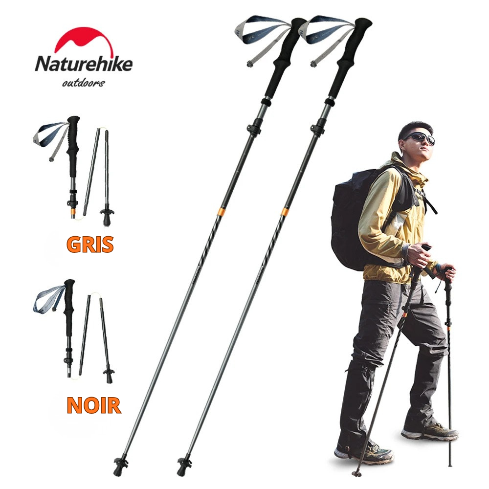 Bâtons de Randonnée Naturehike - Pliables et Ultralégers en Carbone