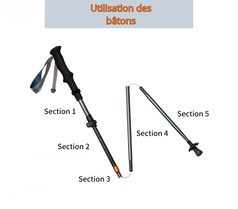 Bâtons de Randonnée Naturehike Pliables — Carbone Ultraléger, UL & PRO