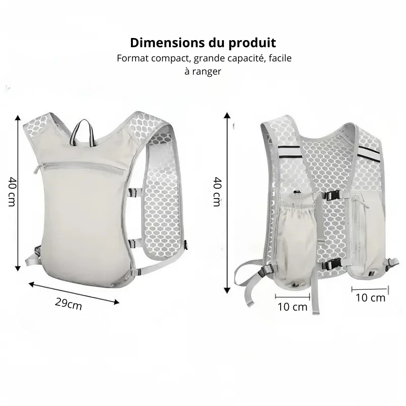 Gilet d'Hydratation avec Poche Téléphone - Trail et Randonnée