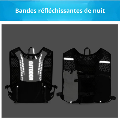 Gilet d'Hydratation Réfléchissant - Trail, Vélo et Randonnée