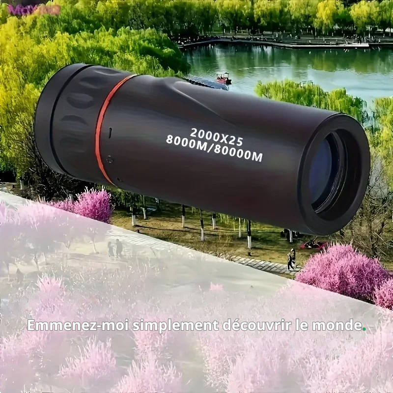 Monoculaire HD 2000x25 - Compact pour Randonnée et Observation