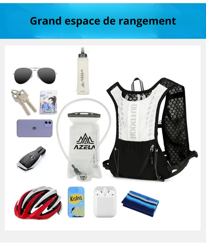 Gilet d'Hydratation Réfléchissant - Trail, Vélo et Randonnée