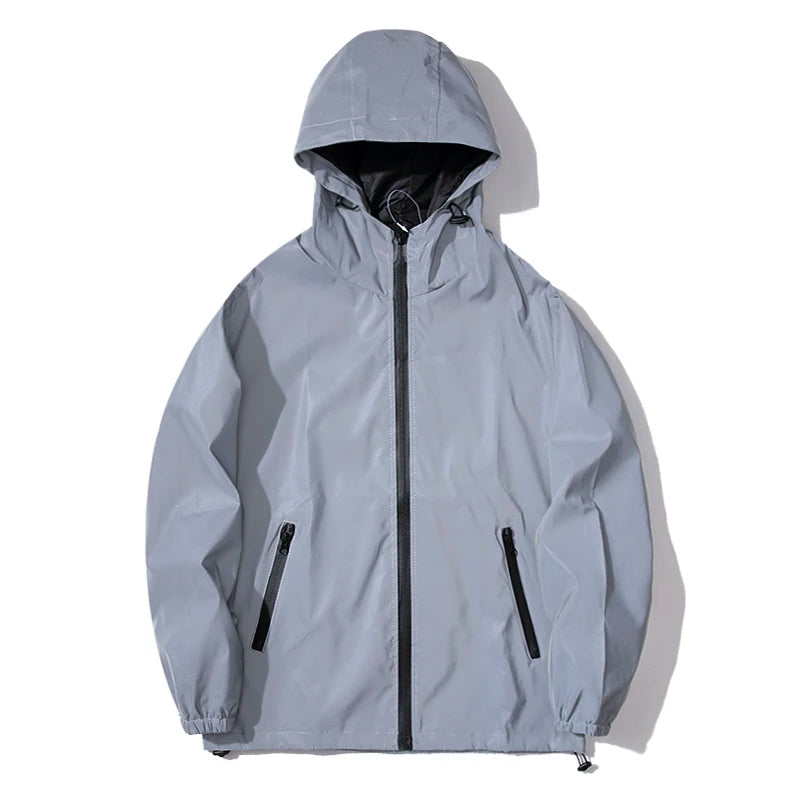 Veste Réfléchissante Imperméable à Capuche - Randonnée et Running de Nuit