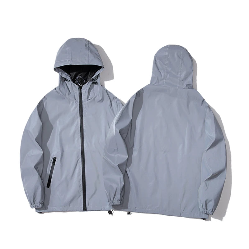 Veste Réfléchissante Imperméable à Capuche - Randonnée et Running de Nuit