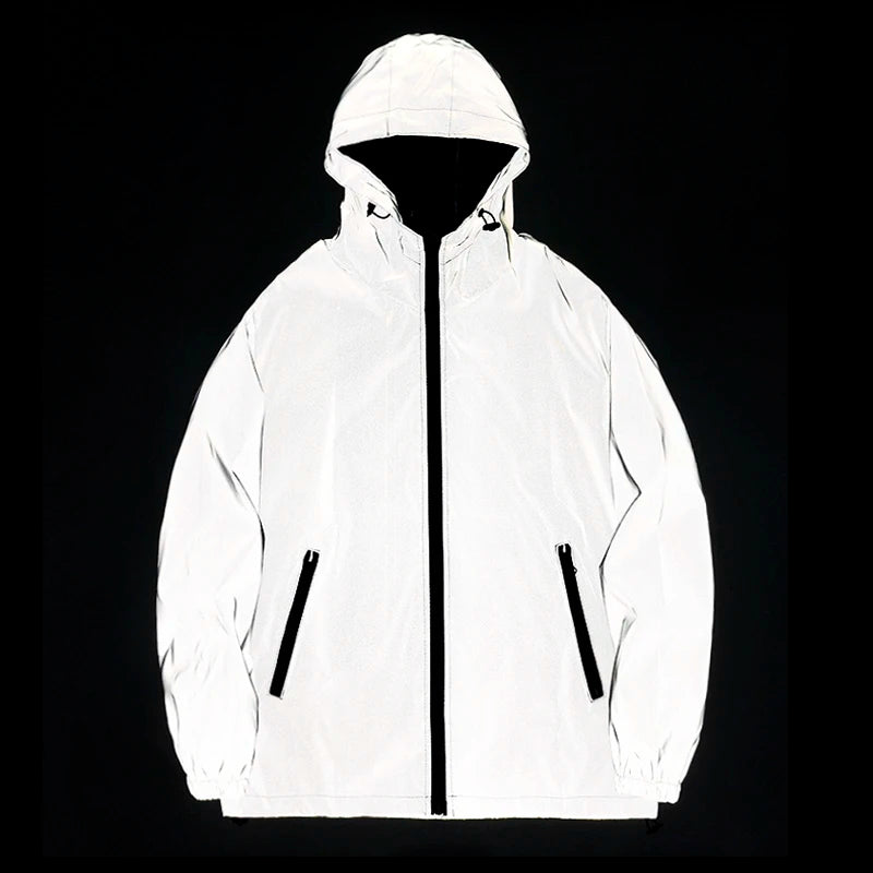 Veste Réfléchissante Imperméable à Capuche - Randonnée et Running de Nuit