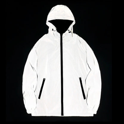 Veste Réfléchissante Imperméable à Capuche - Randonnée et Running de Nuit