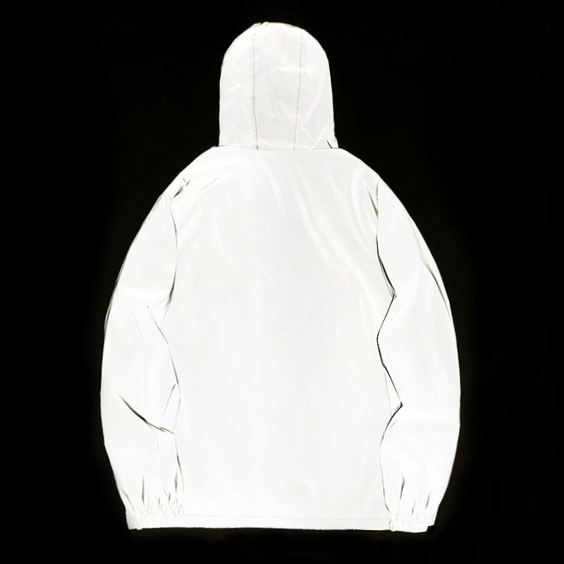 Veste Réfléchissante Imperméable à Capuche - Randonnée et Running de Nuit