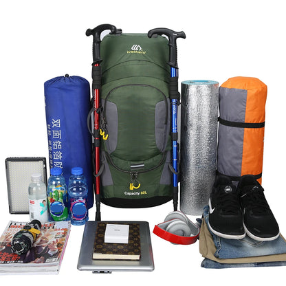 Sac à Dos de Randonnée 60L — Trek Multi-Jours avec Housse de Pluie