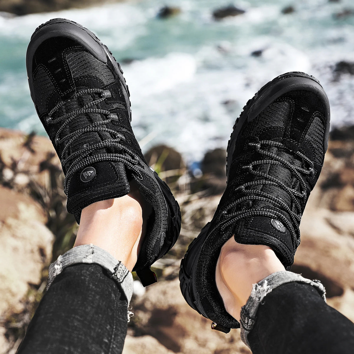 Chaussures de Randonnée HIKEUP en Cuir Suédé - Résistantes - Homme