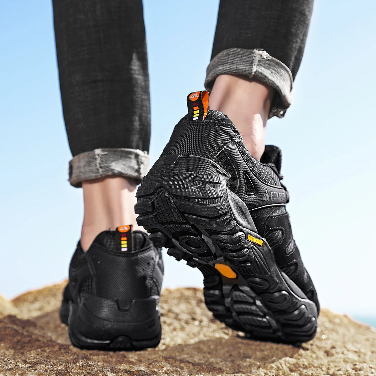 Chaussures de Randonnée HIKEUP en Cuir Suédé - Résistantes - Homme