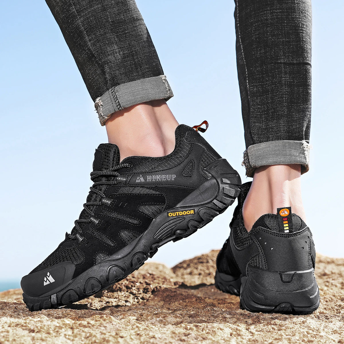 Chaussures de Randonnée HIKEUP en Cuir Suédé - Résistantes - Homme