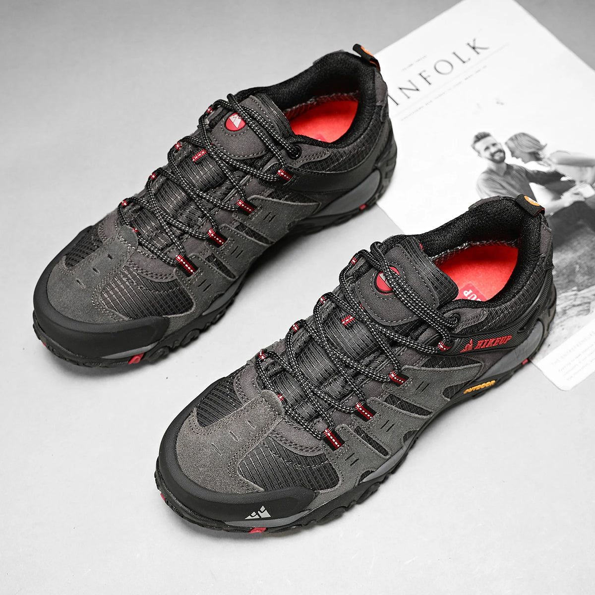 Chaussures de Randonnée HIKEUP en Cuir Suédé - Résistantes - Homme
