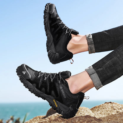 Chaussures de Randonnée HIKEUP en Cuir Suédé - Résistantes - Homme