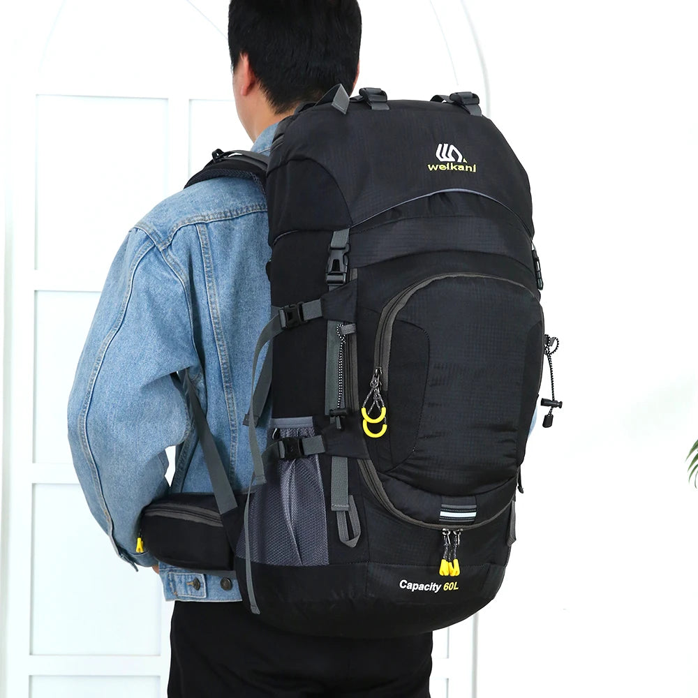 Sac à Dos de Randonnée 60L — Trek Multi-Jours avec Housse de Pluie