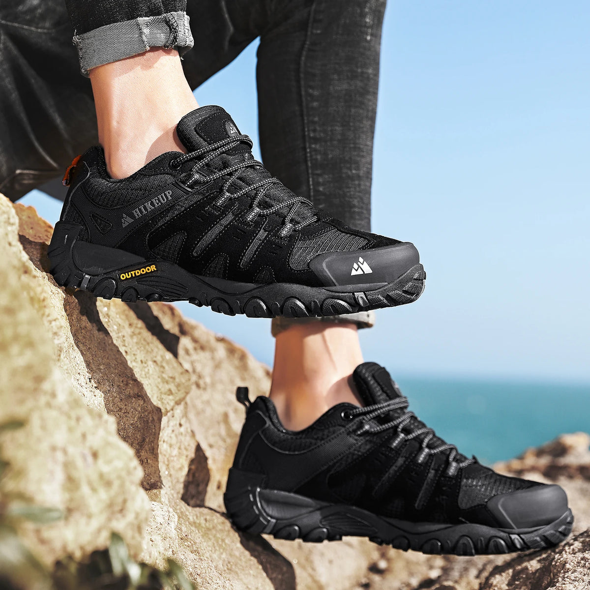 Chaussures de Randonnée HIKEUP en Cuir Suédé - Résistantes - Homme