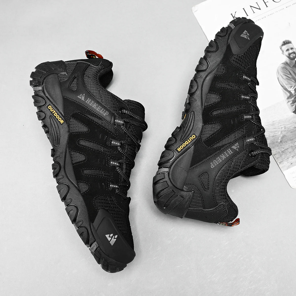 Chaussures de Randonnée HIKEUP en Cuir Suédé - Résistantes - Homme