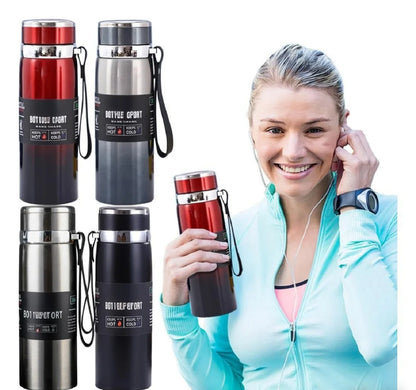 Bouteille Isotherme 1L en Inox - Chaud ou Froid Longue Durée