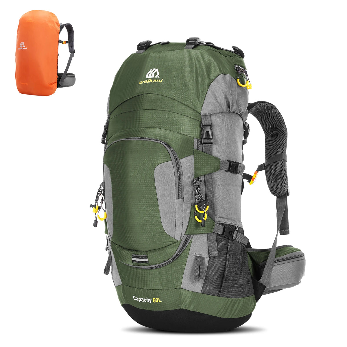 Sac à Dos de Randonnée 60L — Trek Multi-Jours avec Housse de Pluie