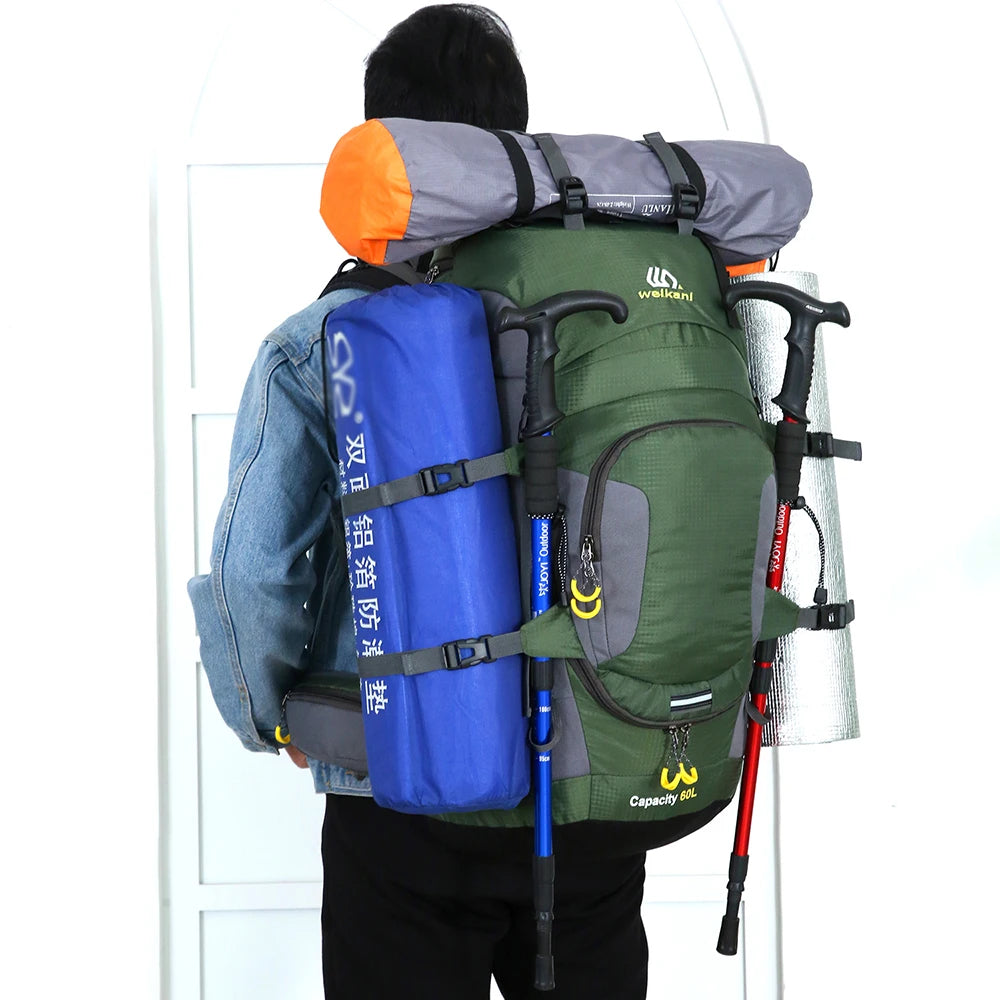 Sac à Dos de Randonnée 60L — Trek Multi-Jours avec Housse de Pluie
