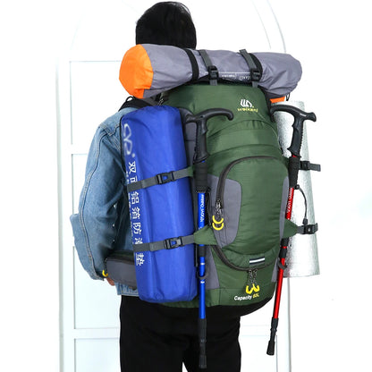 Sac à Dos de Randonnée 60L — Trek Multi-Jours avec Housse de Pluie