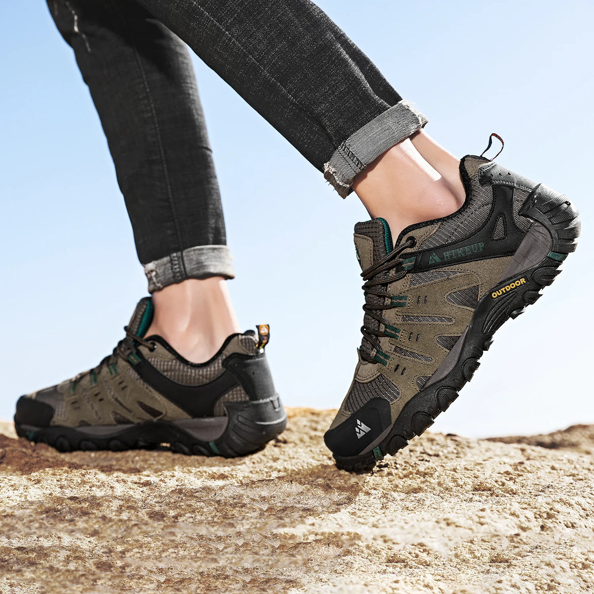Chaussures de Randonnée HIKEUP en Cuir Suédé - Résistantes - Homme